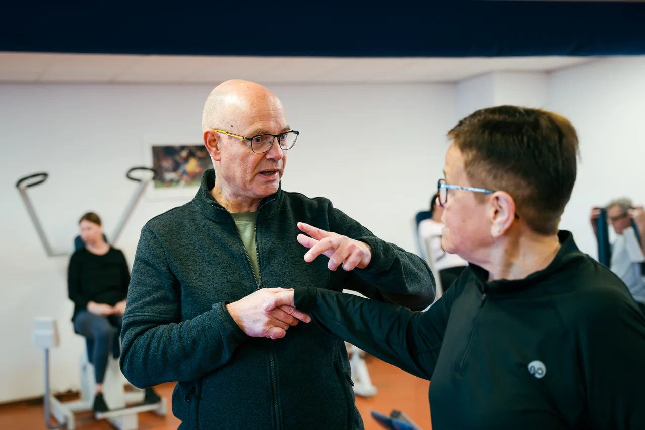Uitleg tijdens de valpreventietraining