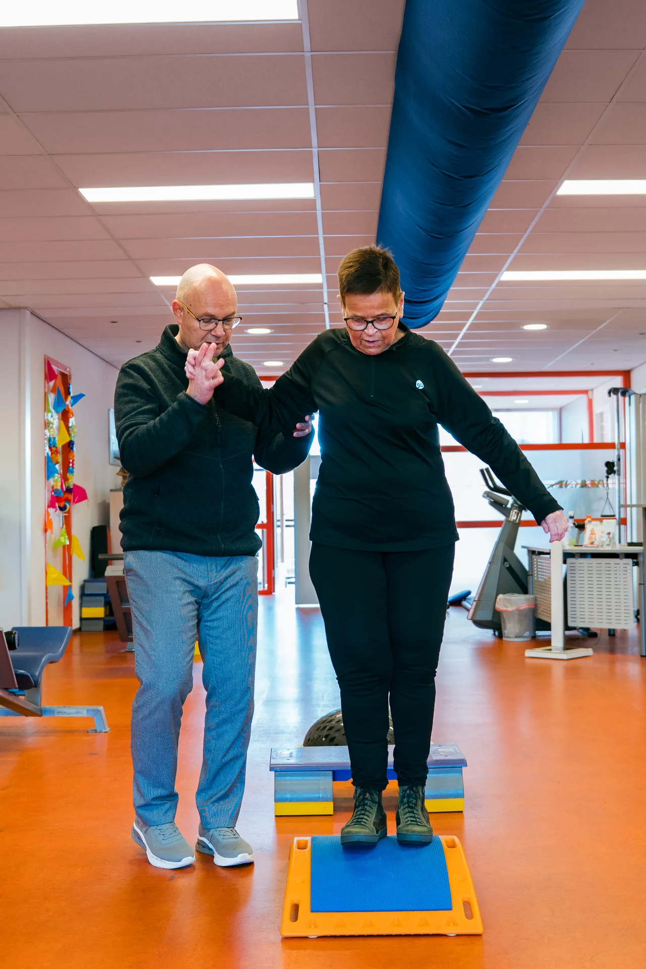 Een oefenparcours in de trainingszaal